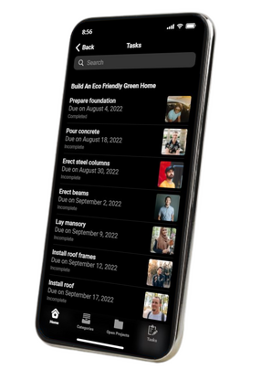 Tasks screen right