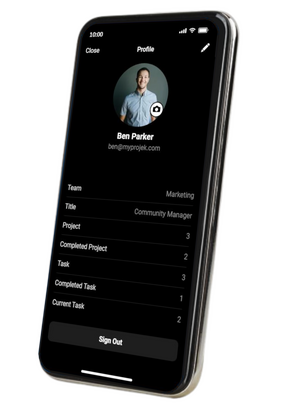 User profile screen right