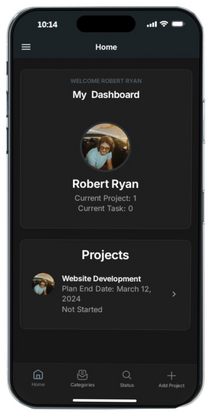 User profile screen