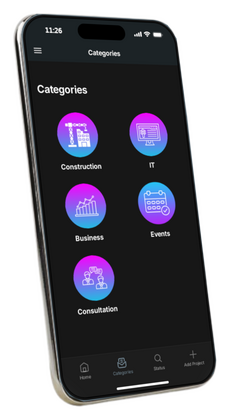 Project category screen left