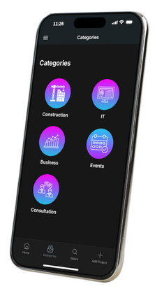 Project category screen right