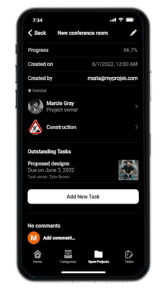 Add new task screen middle