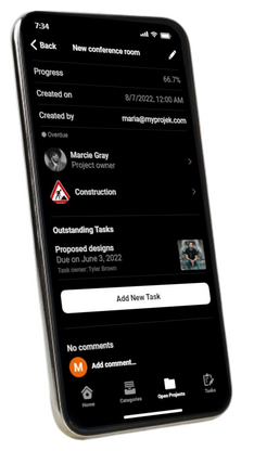 Add new task screen left