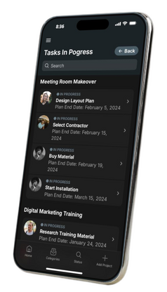 Tasks screen right