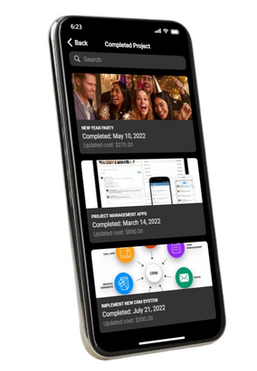 Completed project screen left
