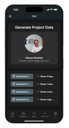 Current owner project task screen middle
